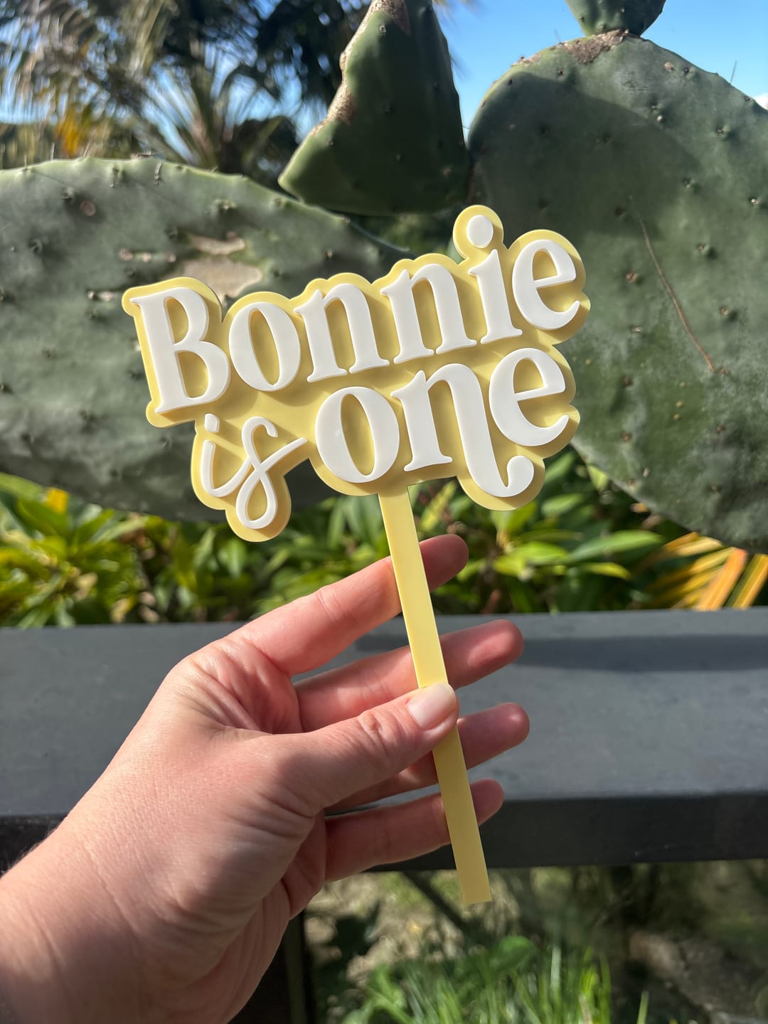 Customer photo review of Cake Topper Acrylic | Personalised