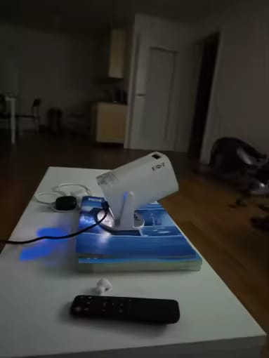 Customer photo review of 4K Smart Mini-Projektor – WiFi6 Android Heim & Outdoor