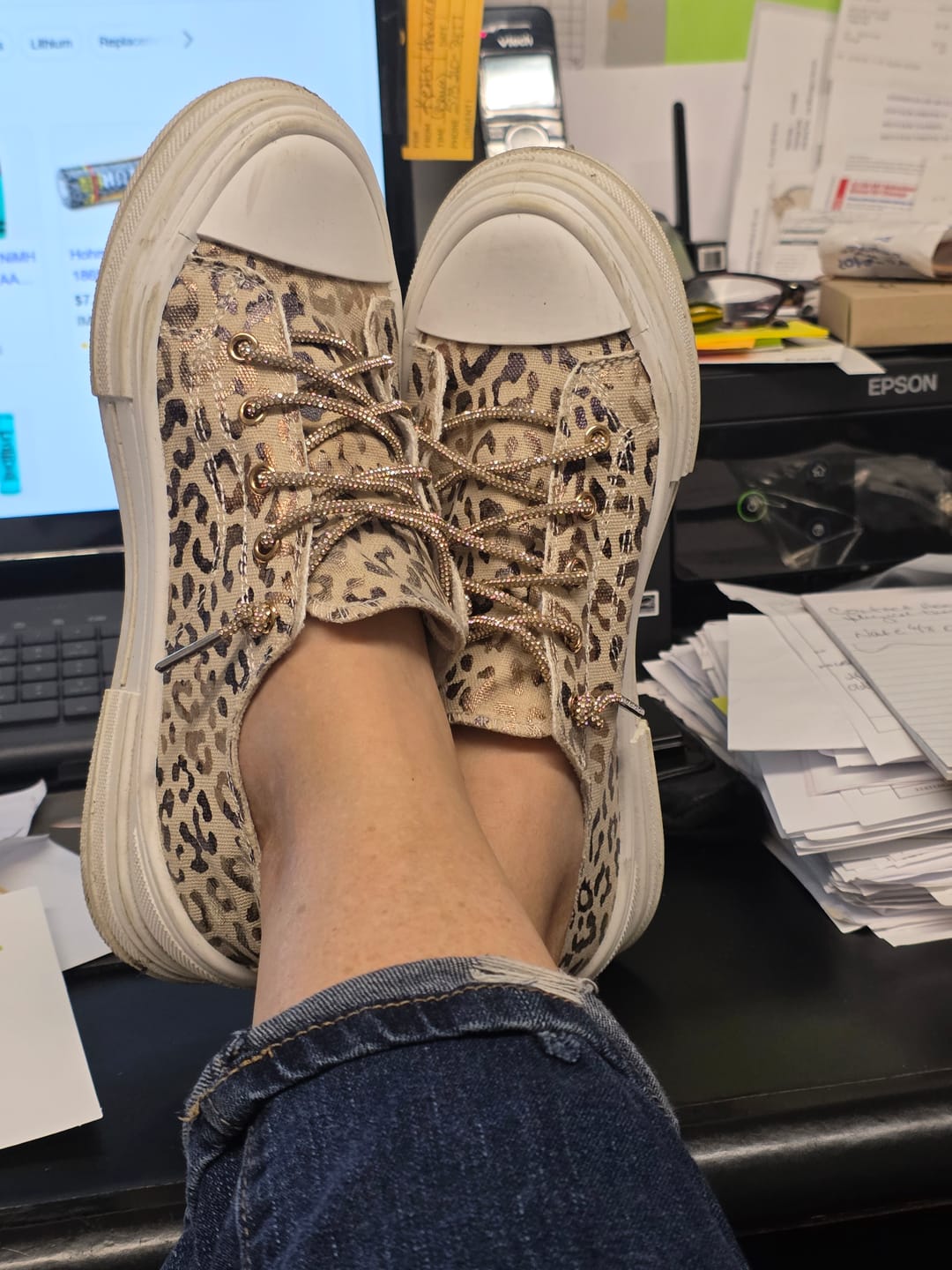 Customer photo review of Very G Natural Aman Leopard Sneakers