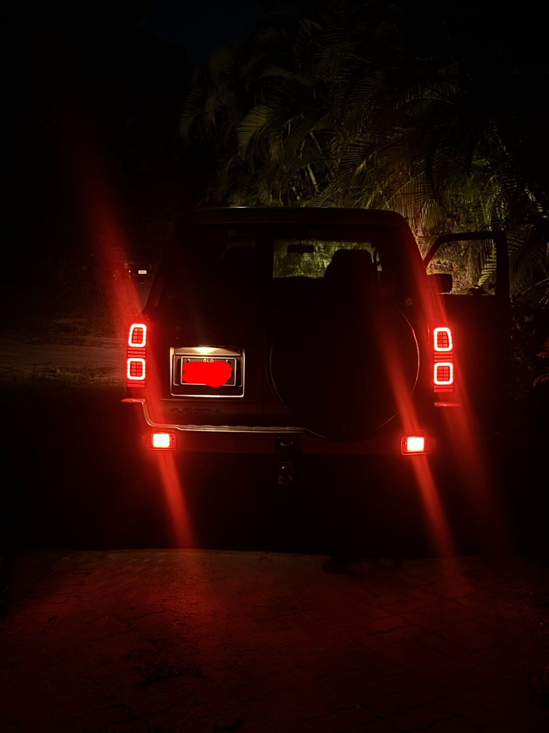 Customer photo review of Blacked Out LED Tail Lights for Nissan GU S4 Patrol Y61