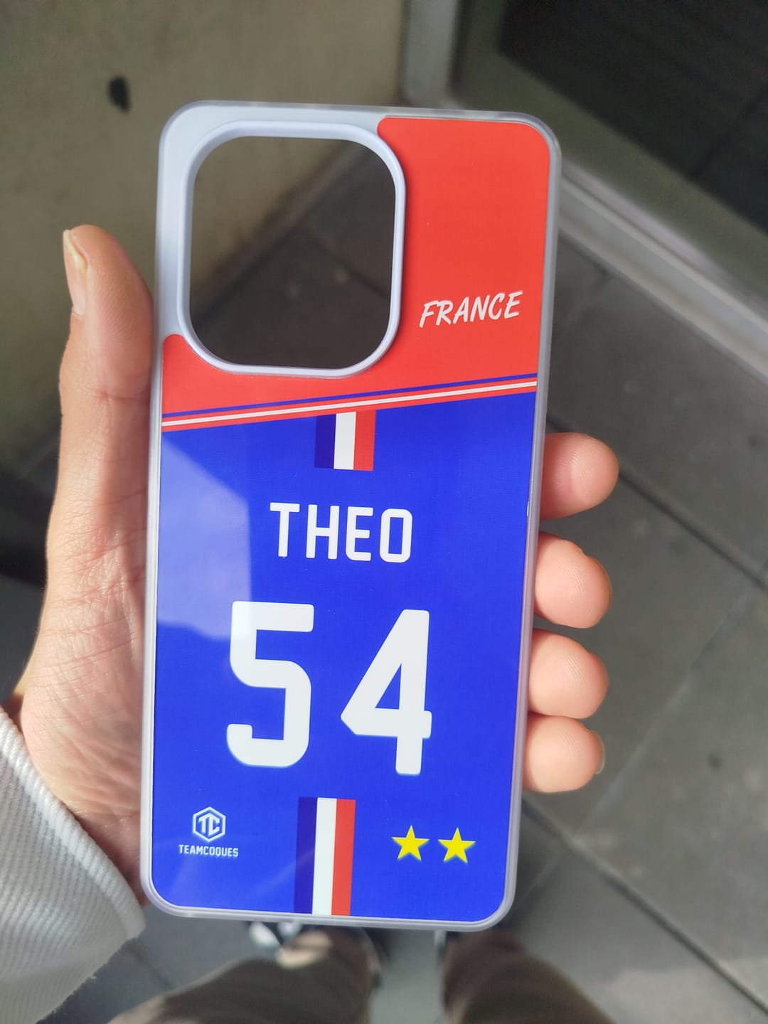 Customer photo review of Coque foot EQUIPE DE FRANCE 2024 DOMICILE personnalisable - TEAMCOQUES