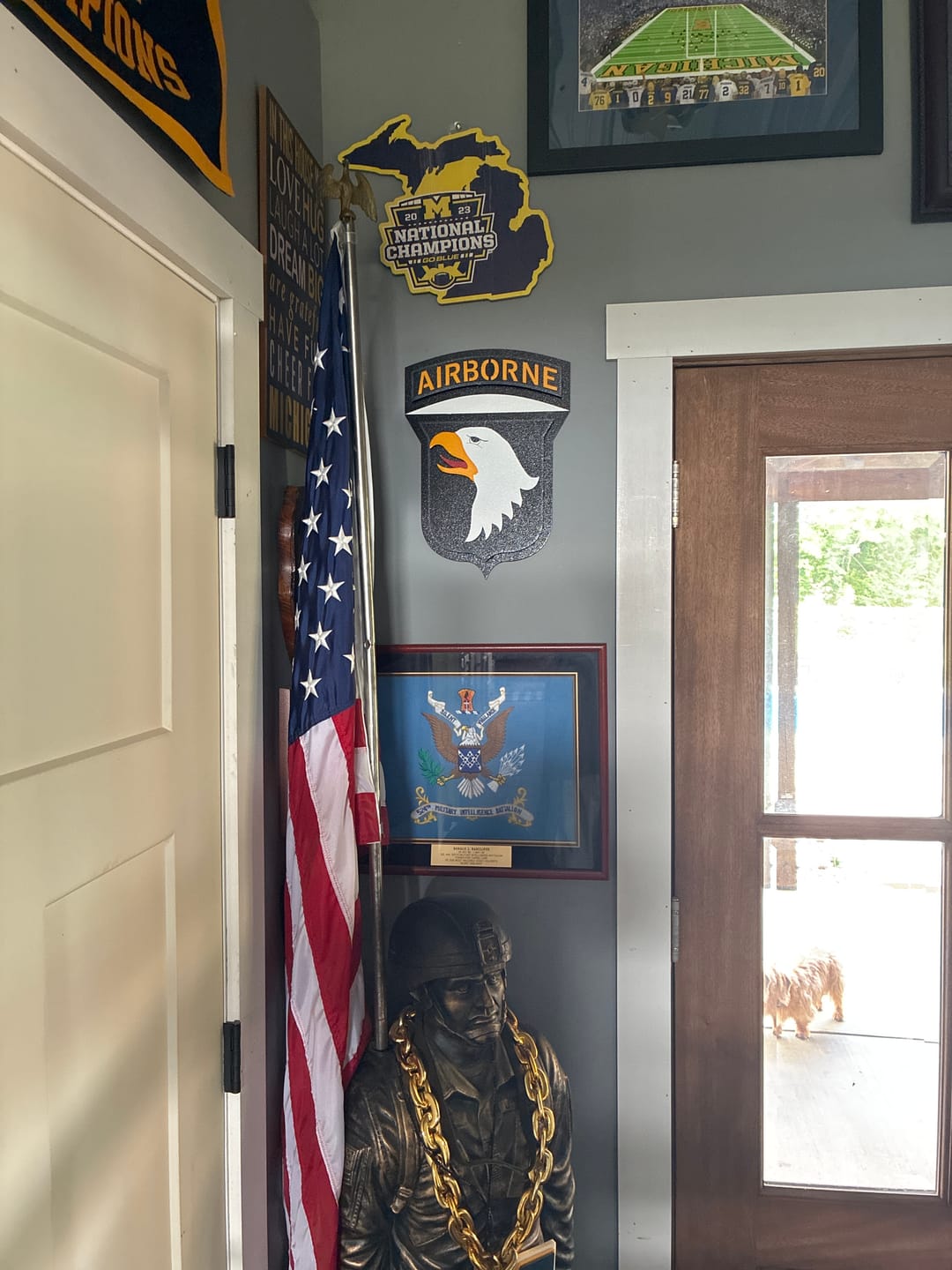 Customer photo review of US Army 101st Airborne Patch 3D Metal Wall Art