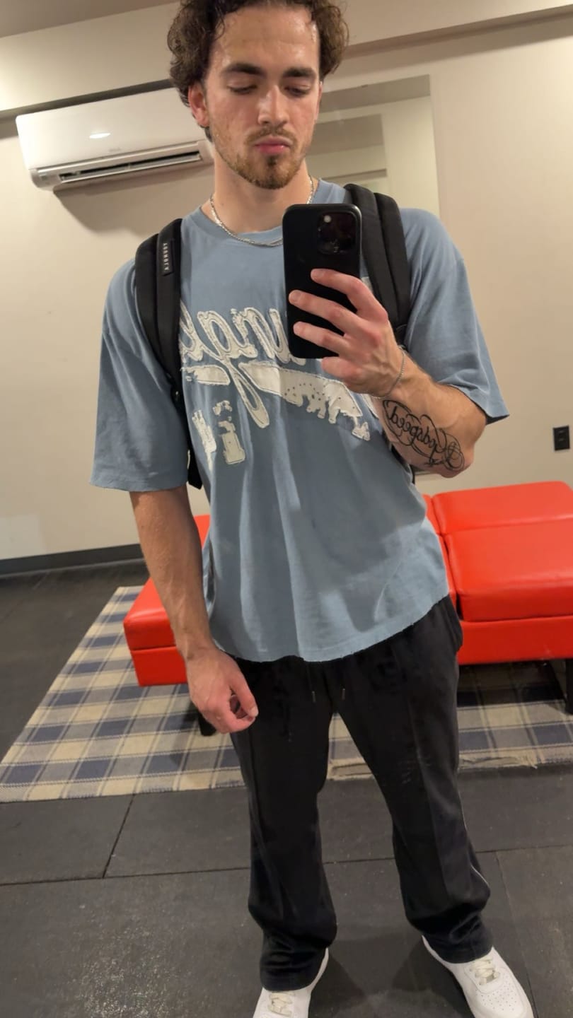 Customer photo review of 4182 - Distressed Script Tees