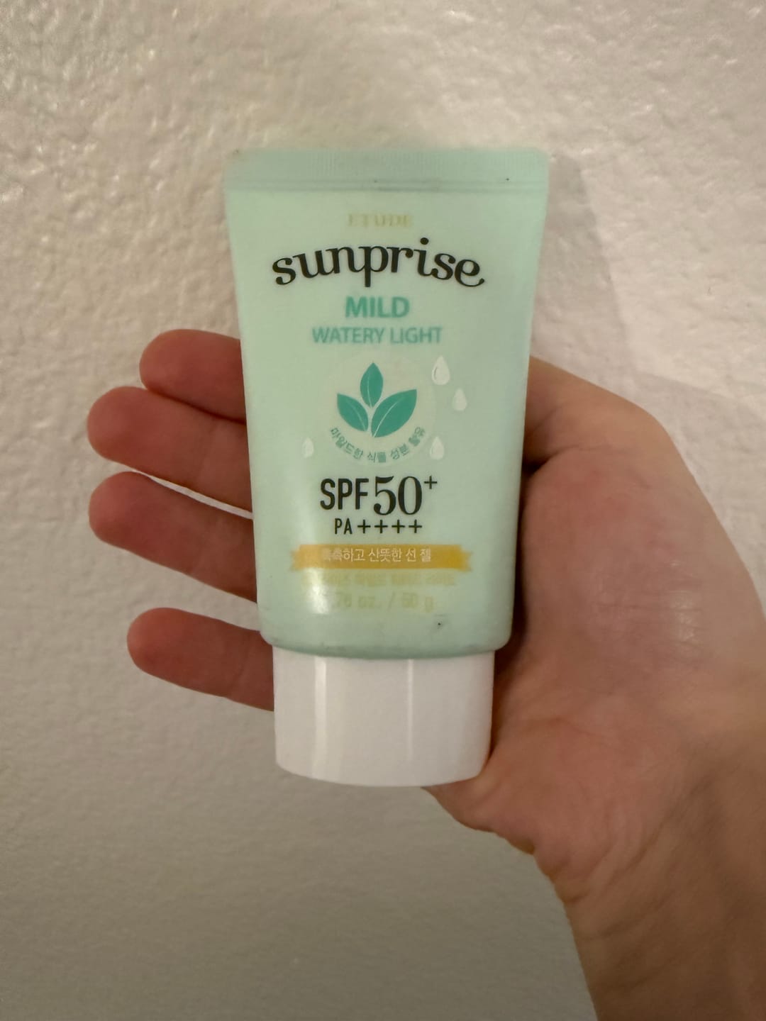 Customer photo review of Etude House - Sunprise Mild Watery Light Sunscreen SPF50+/PA+++ 50ml