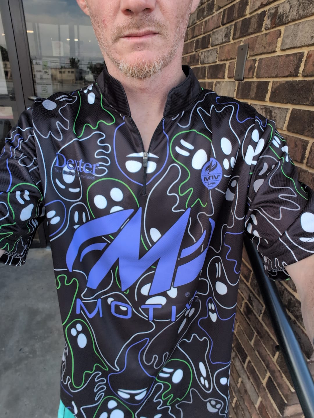 Customer photo review of Neon Ghosts - Black - Bowling Jersey