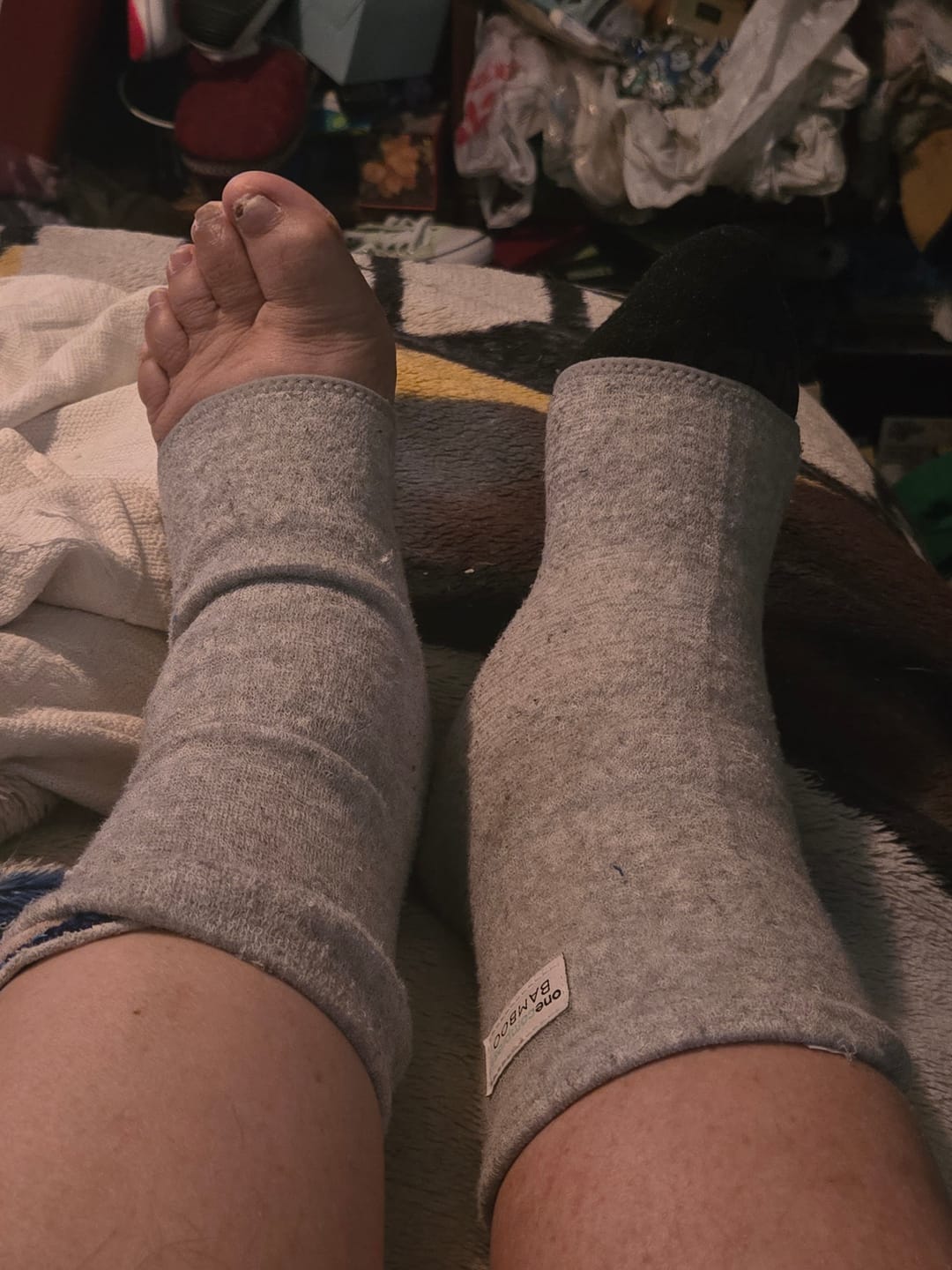 Customer photo review of Premium Anti-Fatigue Bamboo Footsleeves