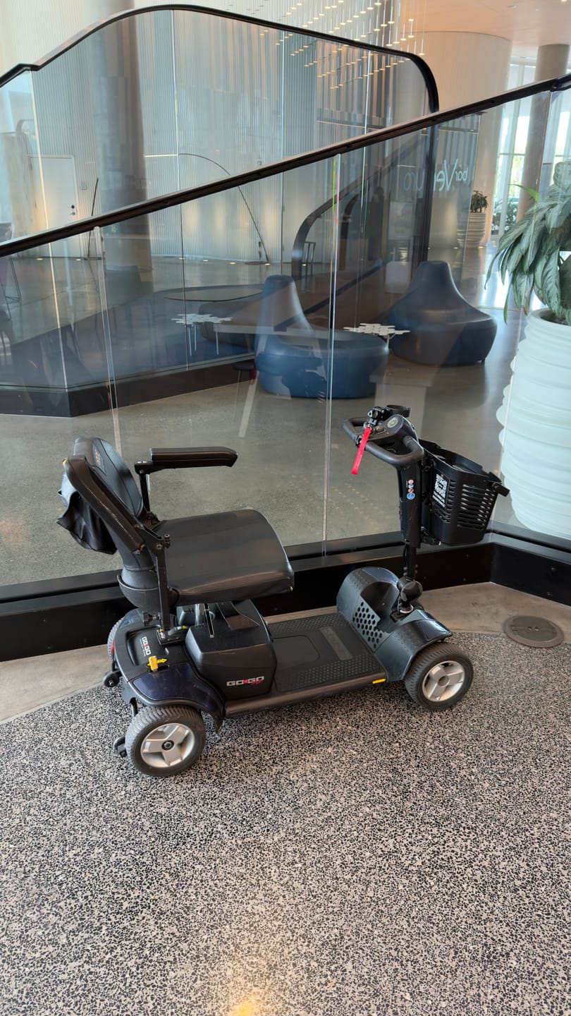 Customer photo review of Multiday Mobility & ECV Foldable Travel Scooter Rental 300 Pound Capacity (3 or more days)