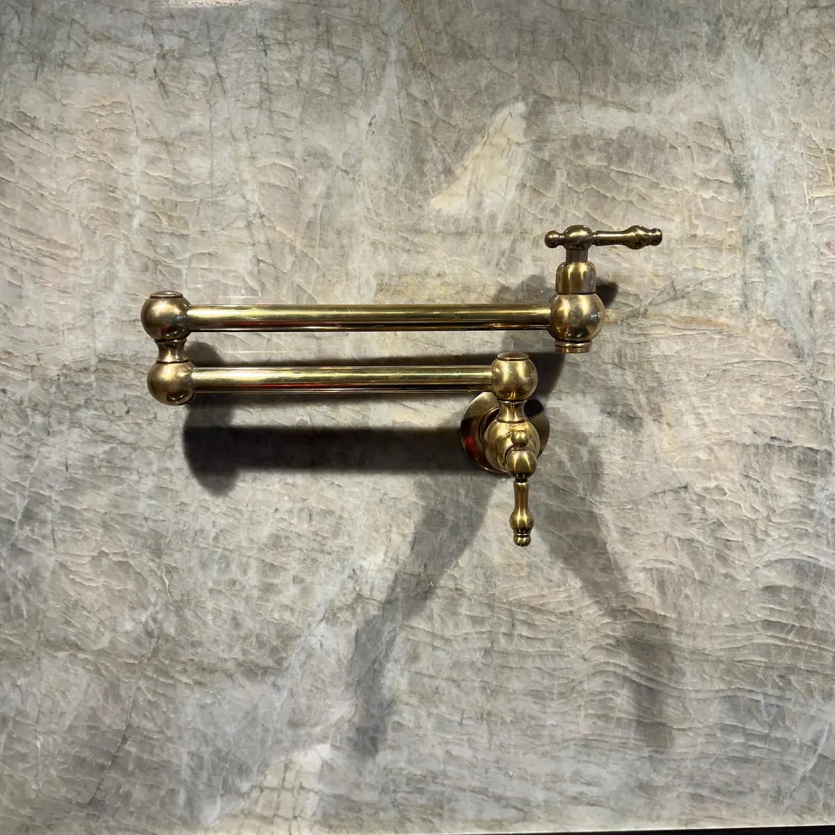 Customer photo review of Unlacquered Brass Pot Filler with Cross Handle