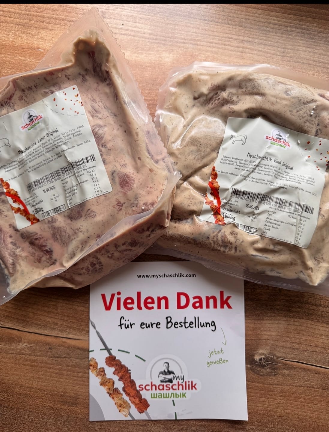 Customer photo review of Rinder-Schaschlik Original – zart & kräftig | mySchaschlik