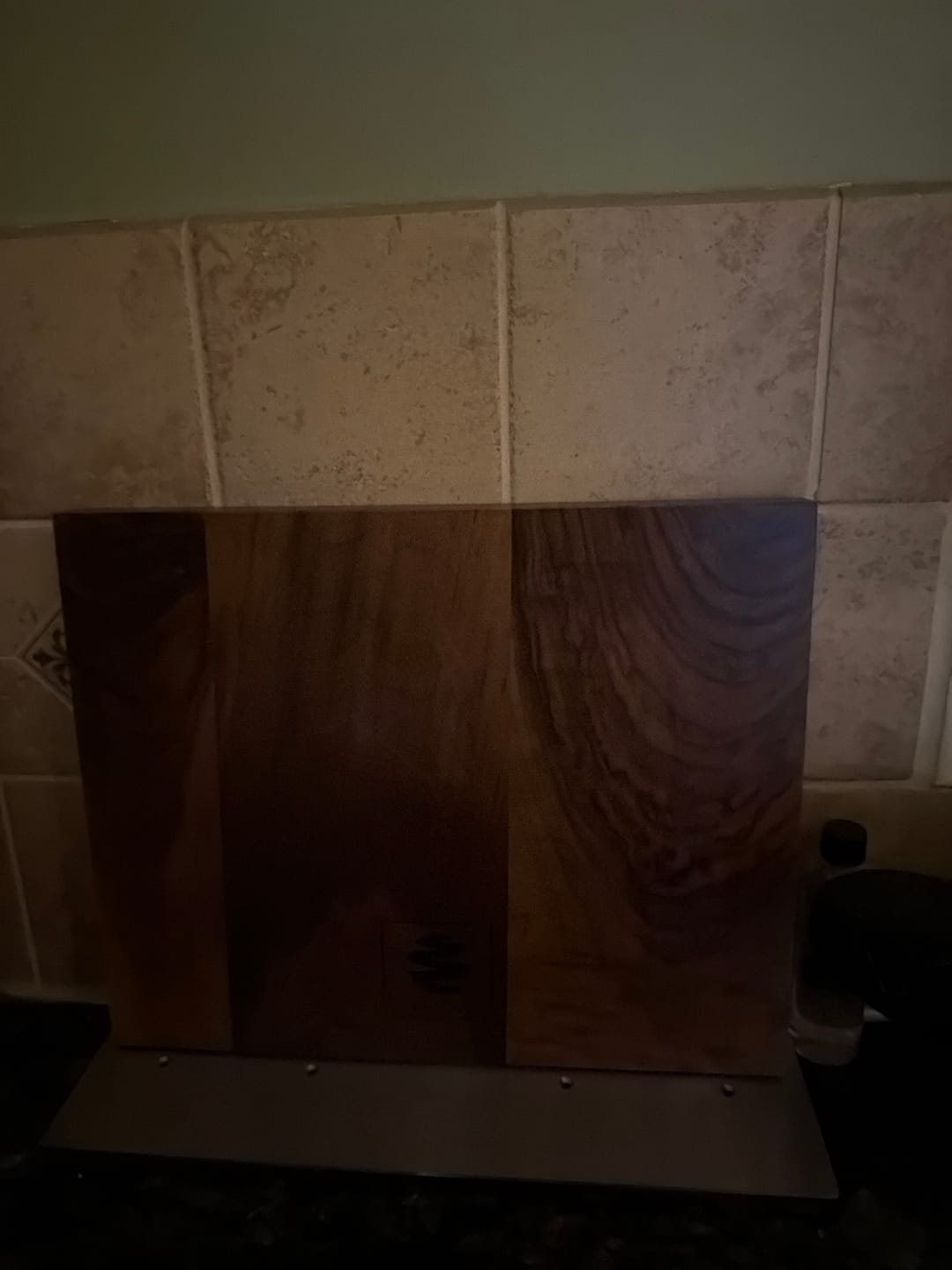 Customer photo review of FREE Walnut Magnetic Knives Holder
