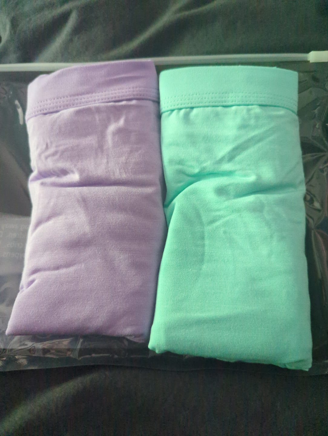 Customer photo review of Modal 7in Boxer Briefs V-Fly 3pk Lavender/Aqua/Bright Blue
