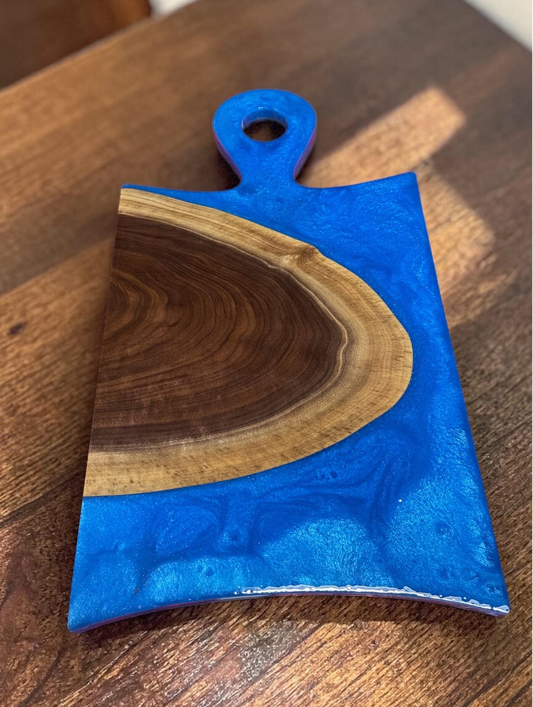 Customer photo review of 18x9.5x1" Flared Oval Handle Charcuterie Board Silicone Mold - Small Serving Board Mold