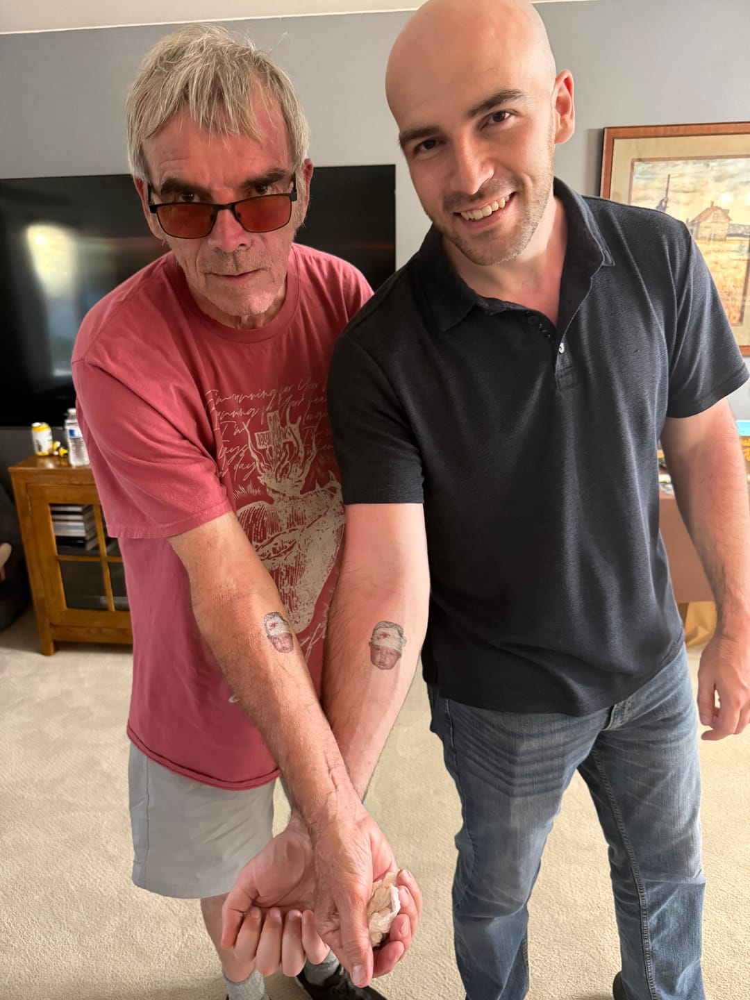 Customer photo review of Custom Photo Face Temporary Tattoo