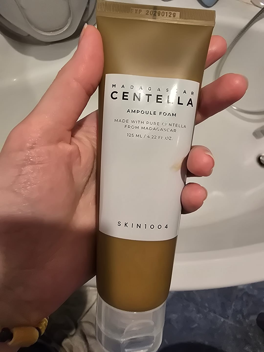 Customer photo review of Attīrošās ampulas putas priekš mazgāšanas ar ekstraktu Gota Kola SKIN1004 Madagascar Centella Ampoule Foam