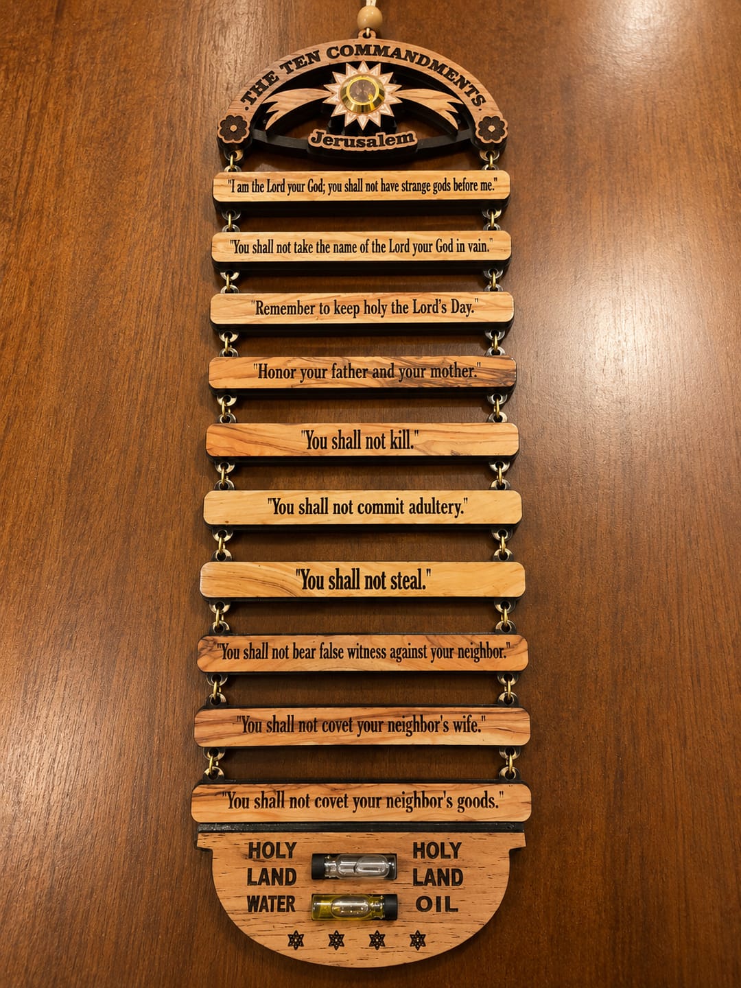 Customer photo review of Ten Commandments from the Holy Land Wall Hanging