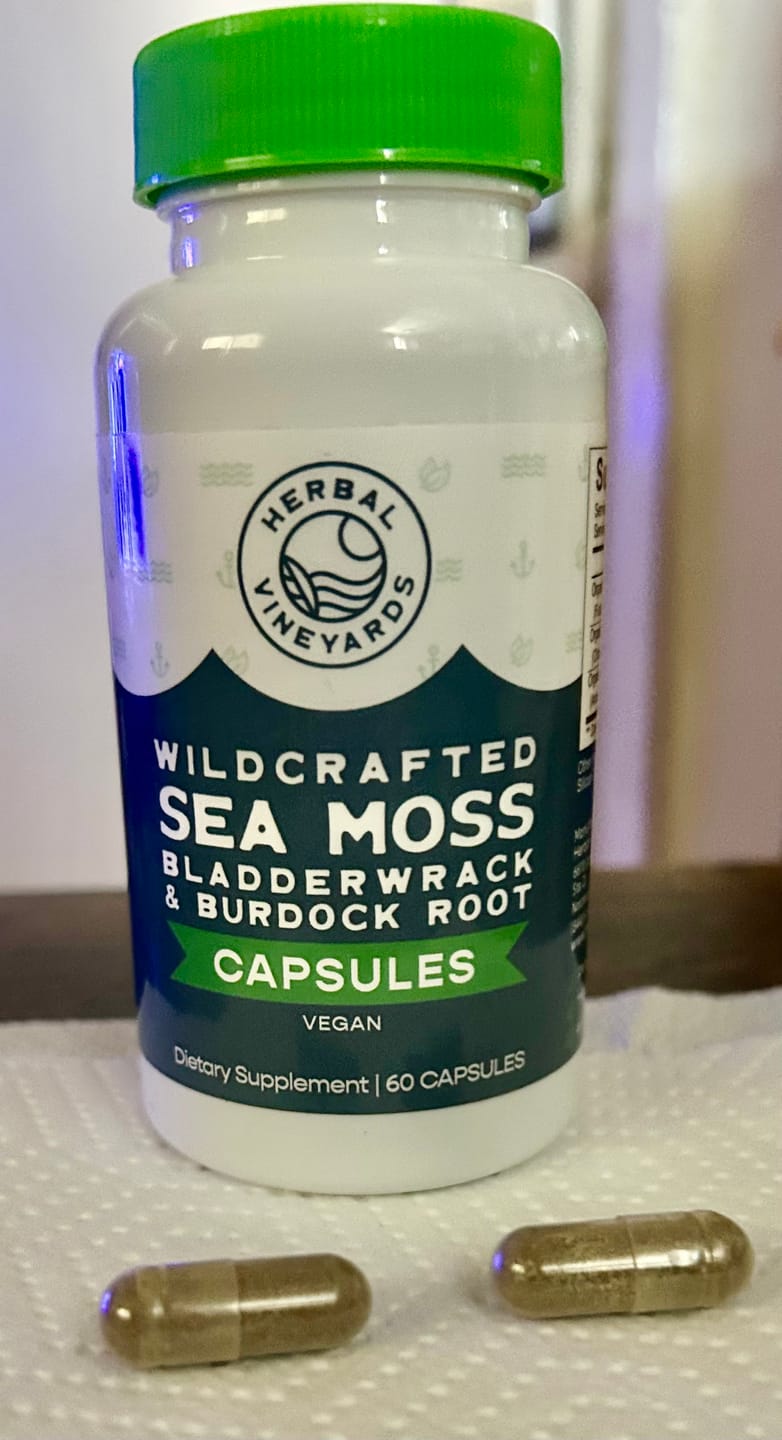 Customer photo review of Organic Sea Moss, Bladderwrack & Burdock Root Capsules — 60 Vegetable Capsules