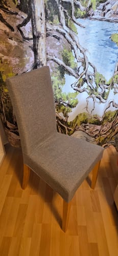 Customer photo review of Harry dining chair cover, back width 13"