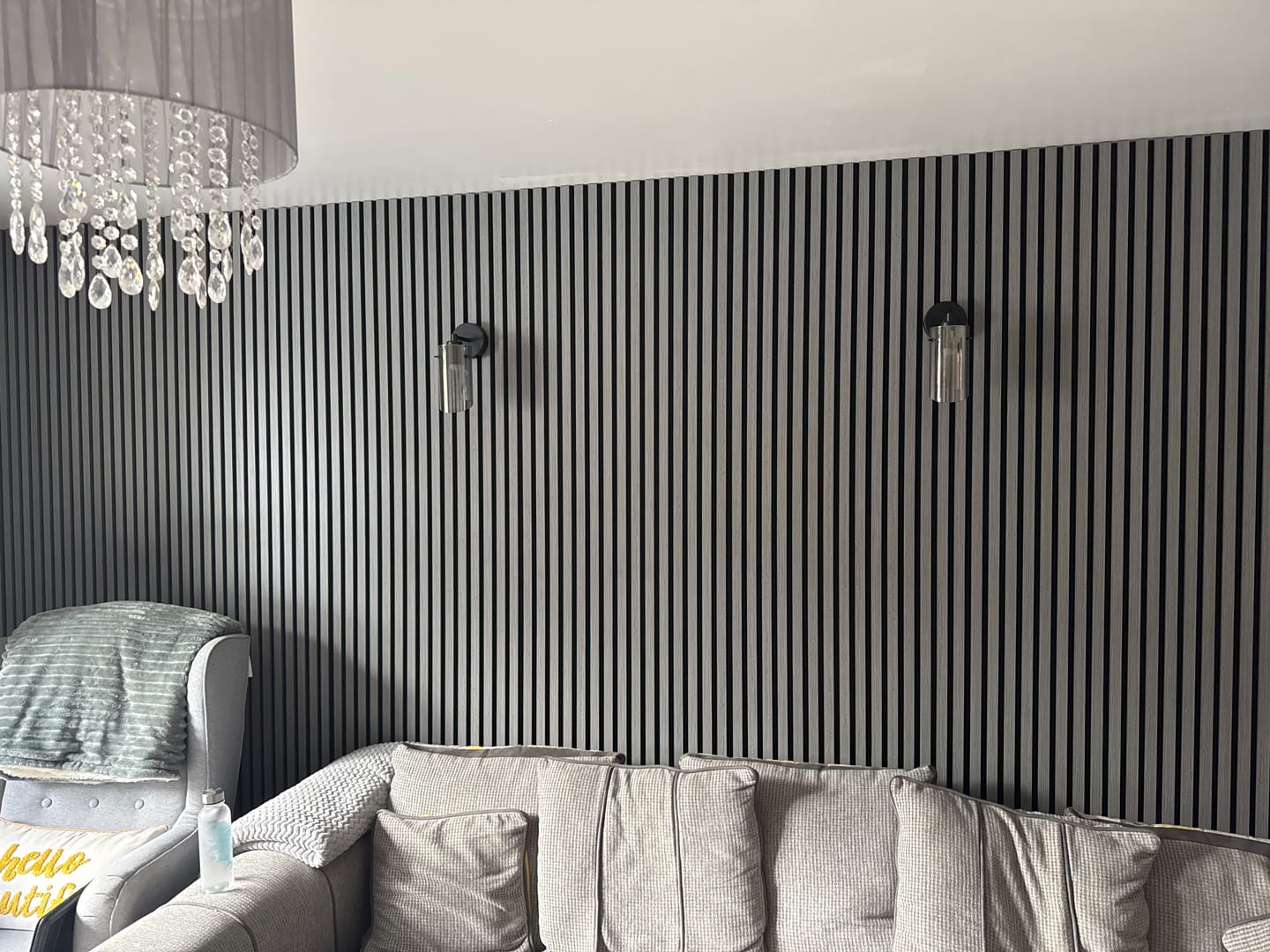 Customer photo review of Premium Acoustic Wall Panels - Light Grey