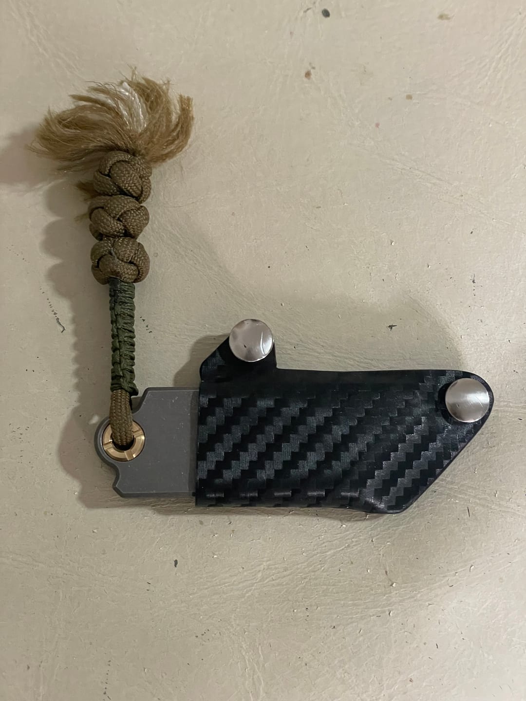 Customer photo review of G9 Utility Knife (Titanium/Brass)
