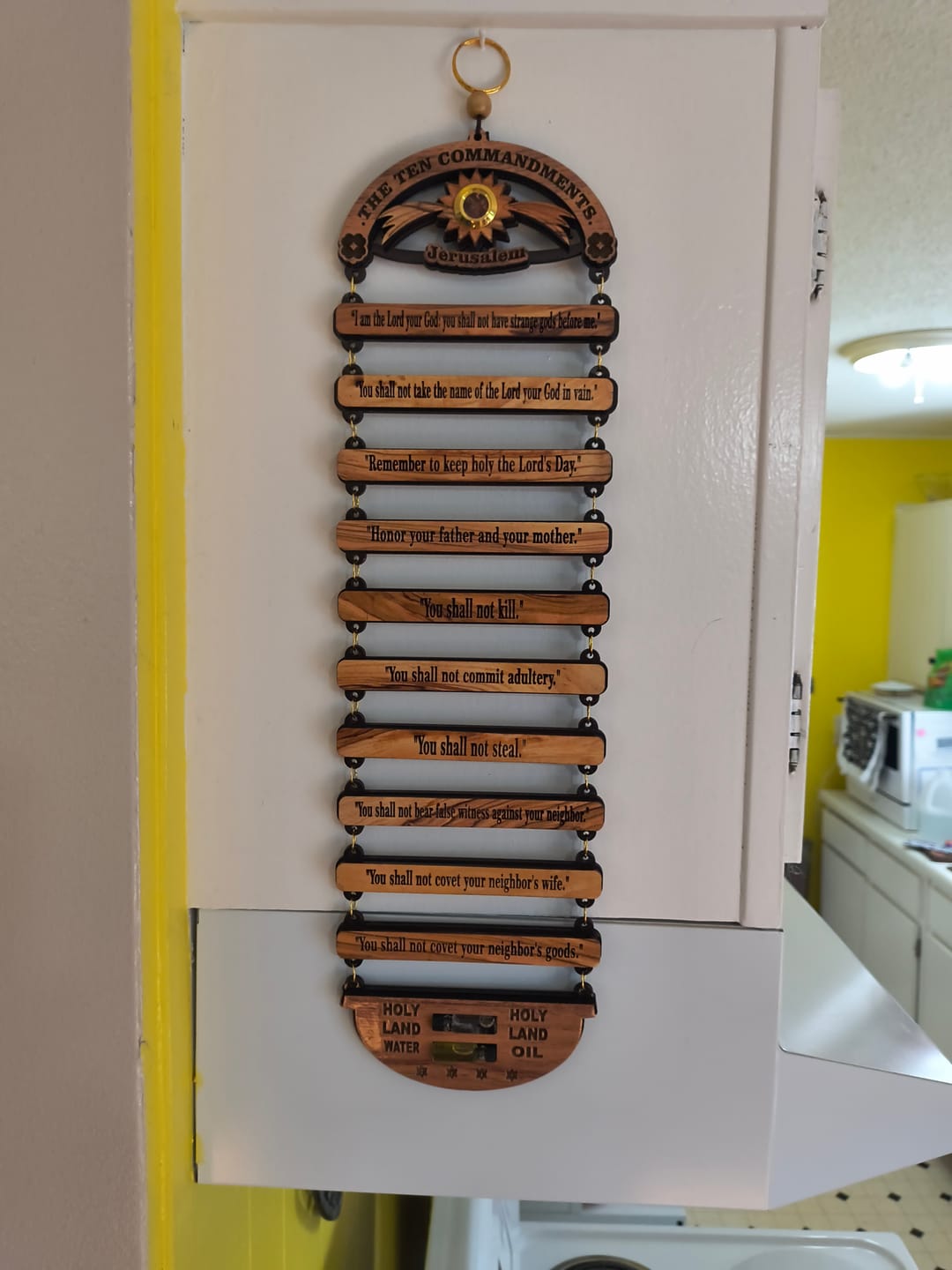 Customer photo review of Ten Commandments from the Holy Land Wall Hanging