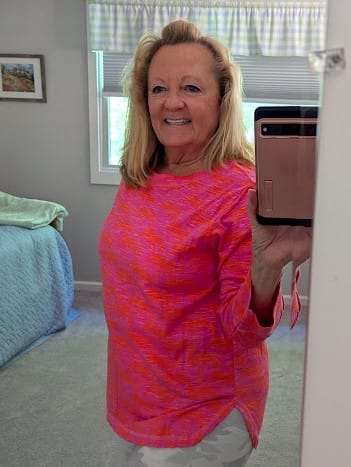Customer photo review of Palm Tree Long Sleeve Top