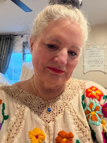 Customer photo review of Birthstone Pendant Necklace
