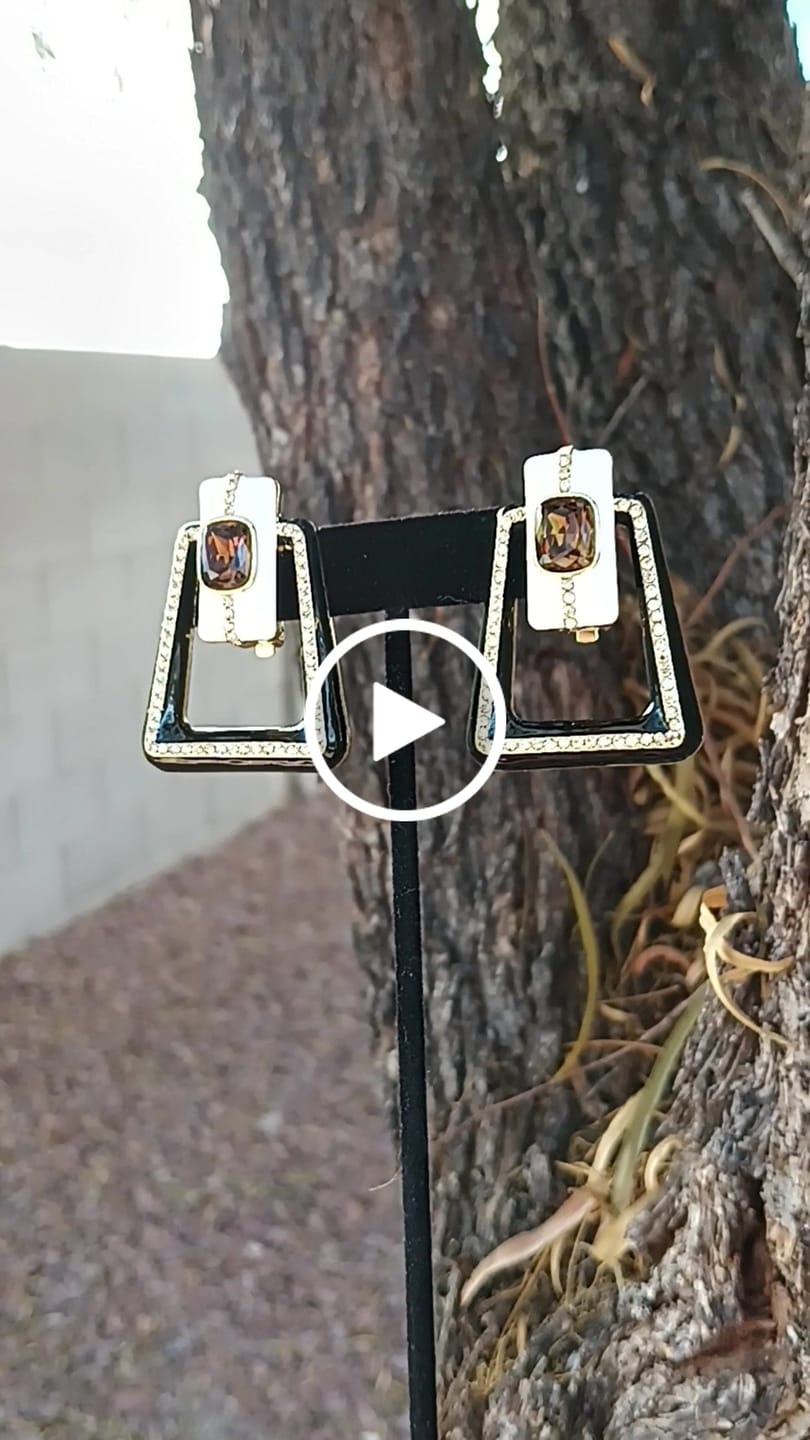 Customer video review of HEIDI DAUS®"New Century" Enamel  & Crystal Deco Drop Earrings