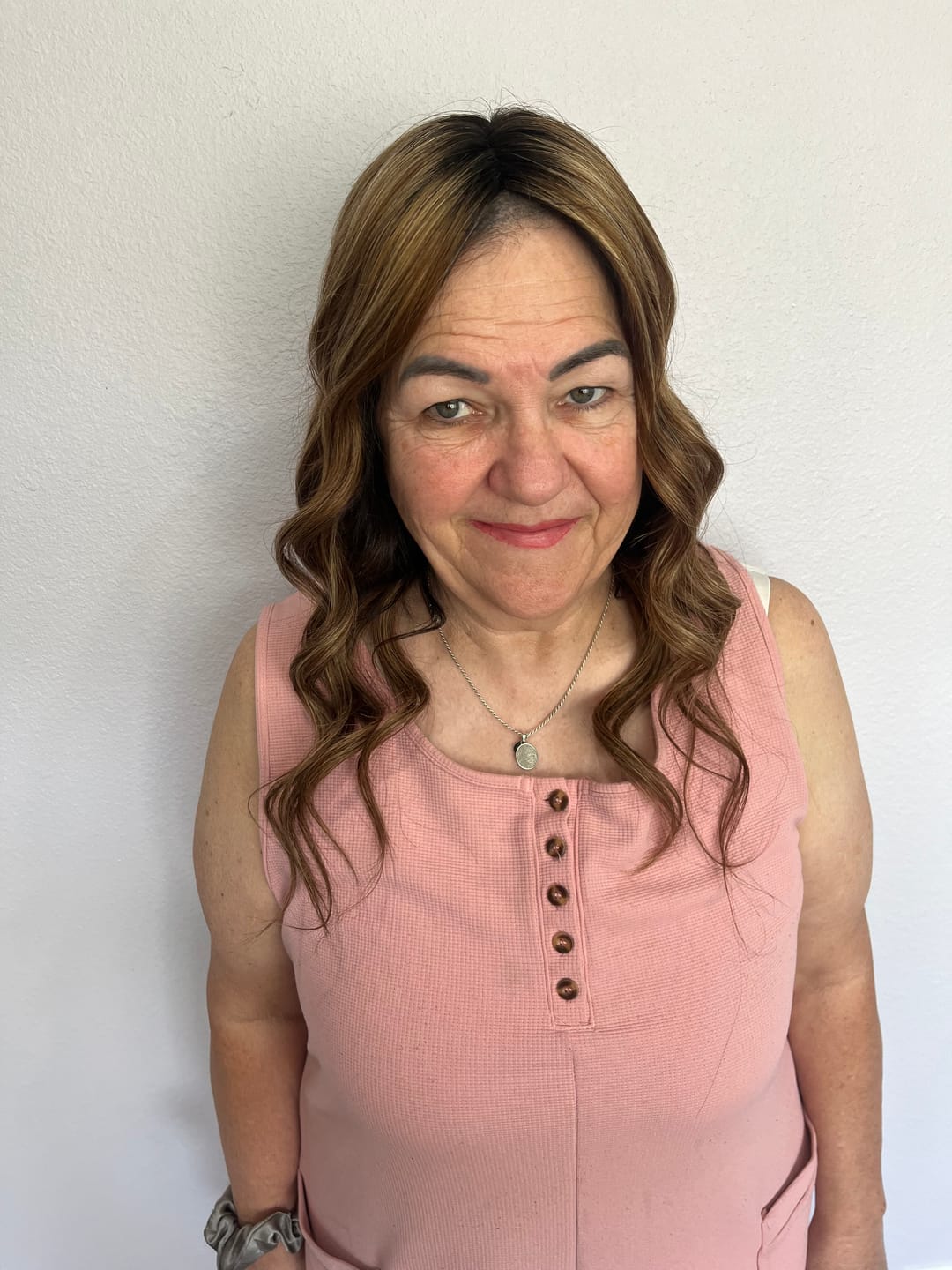 Customer photo review of Amber Full Volume Hair Topper