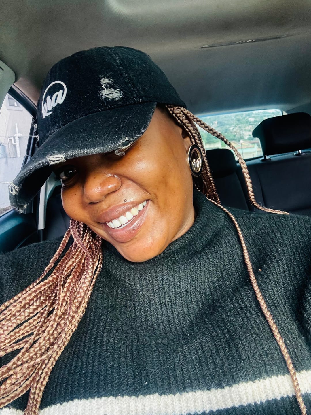 Customer photo review of Gold Diva Earrings