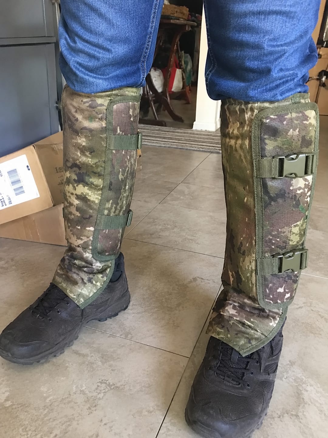 Customer photo review of Tactical Leg Gaiters|Snake & Thorn Proof