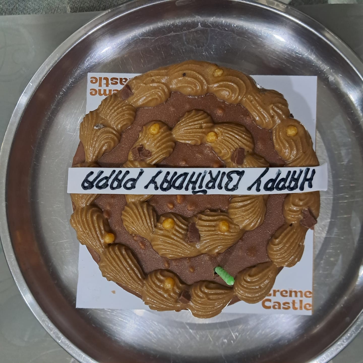Customer photo review of Milk Chocolate Butterscotch Crunch Cake