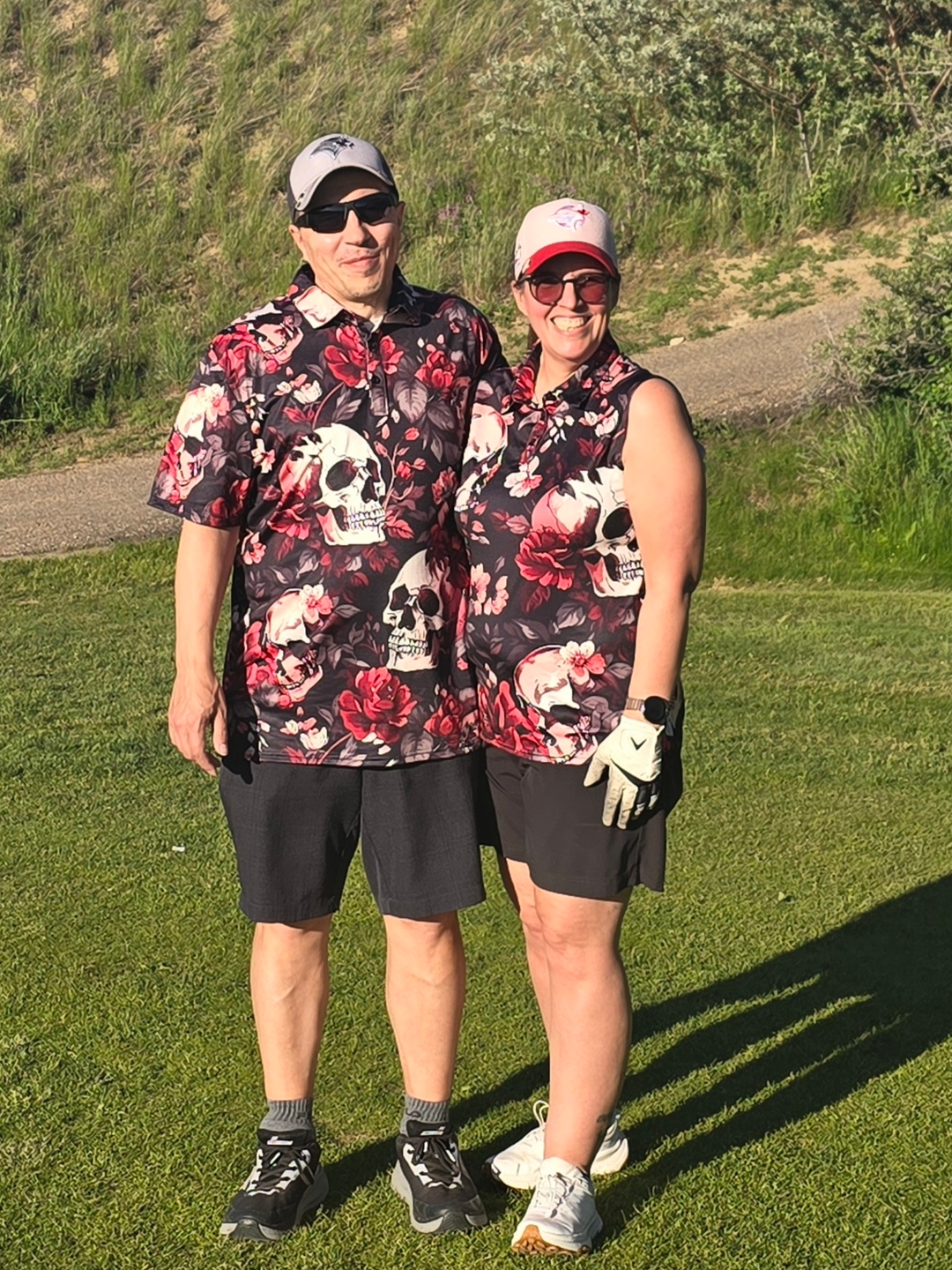 Halloween floral skull Women's golf Sleeveless shirt golf outfit inspiration from Golf Gentry