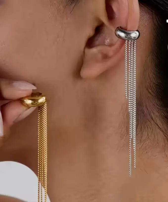 Customer photo review of Nova Tassel Ear Cuff