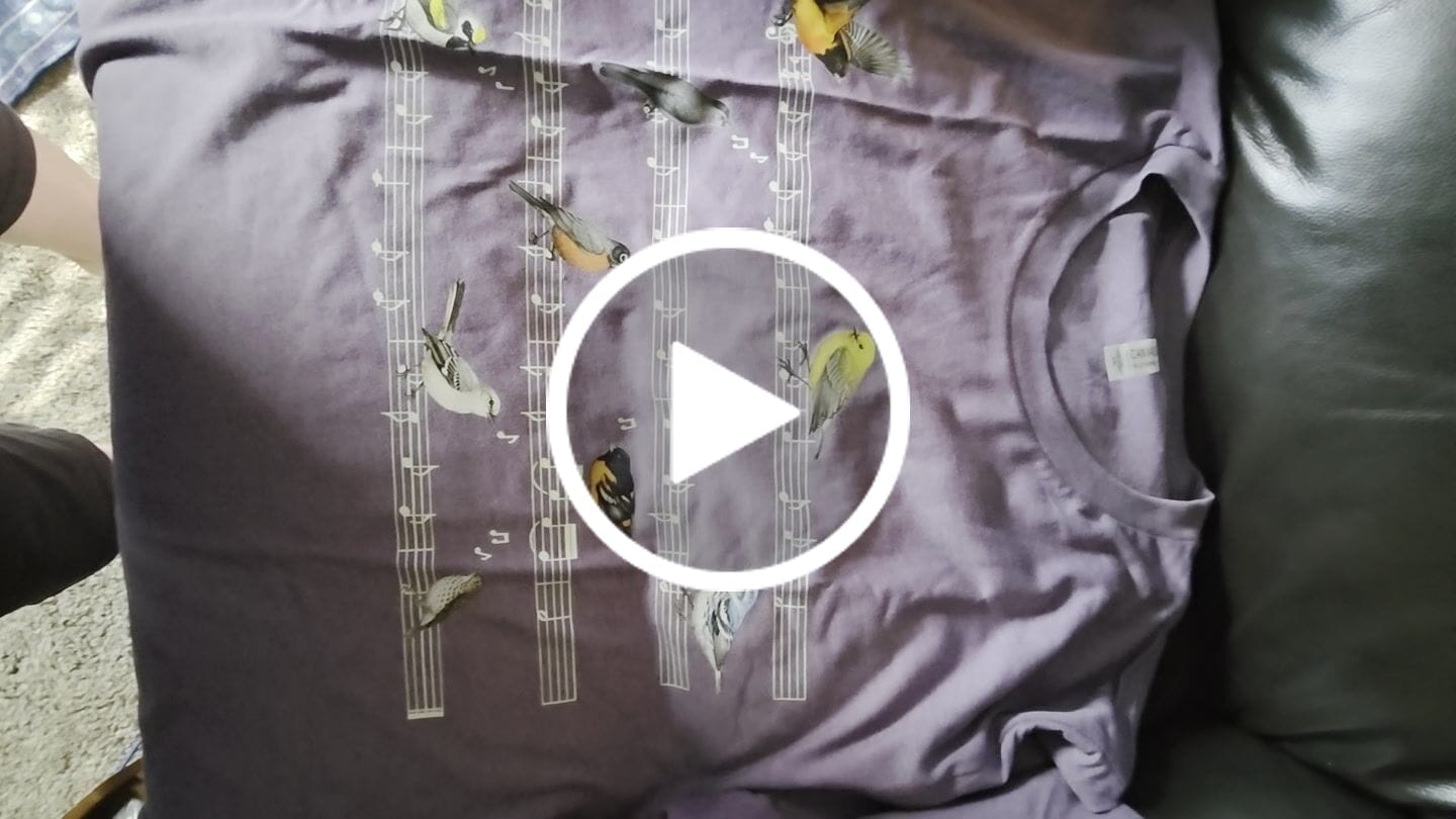 Customer video review of Symphony of Songbirds T-shirt