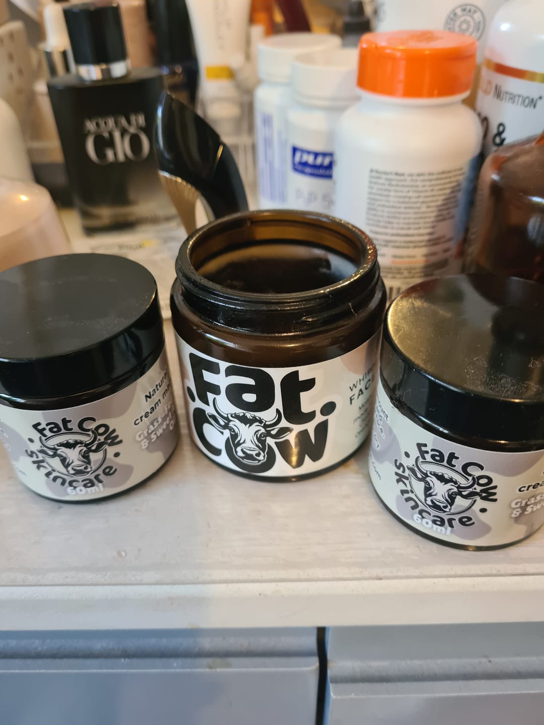 Customer photo review of Whipped Grass-Fed Tallow Face Cream | With Sweet Almond Oil