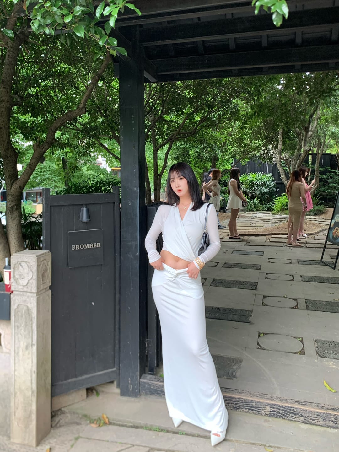 Customer photo review of 0122stepll Draped Twist Top & Maxi Skirt Set