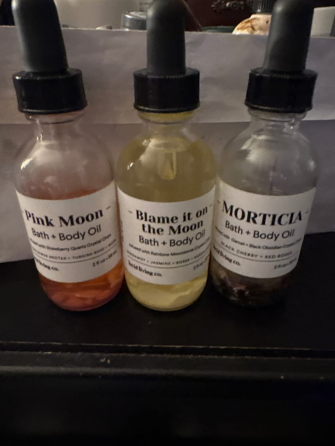 Customer photo review of MORTICIA Bath & Body Oil