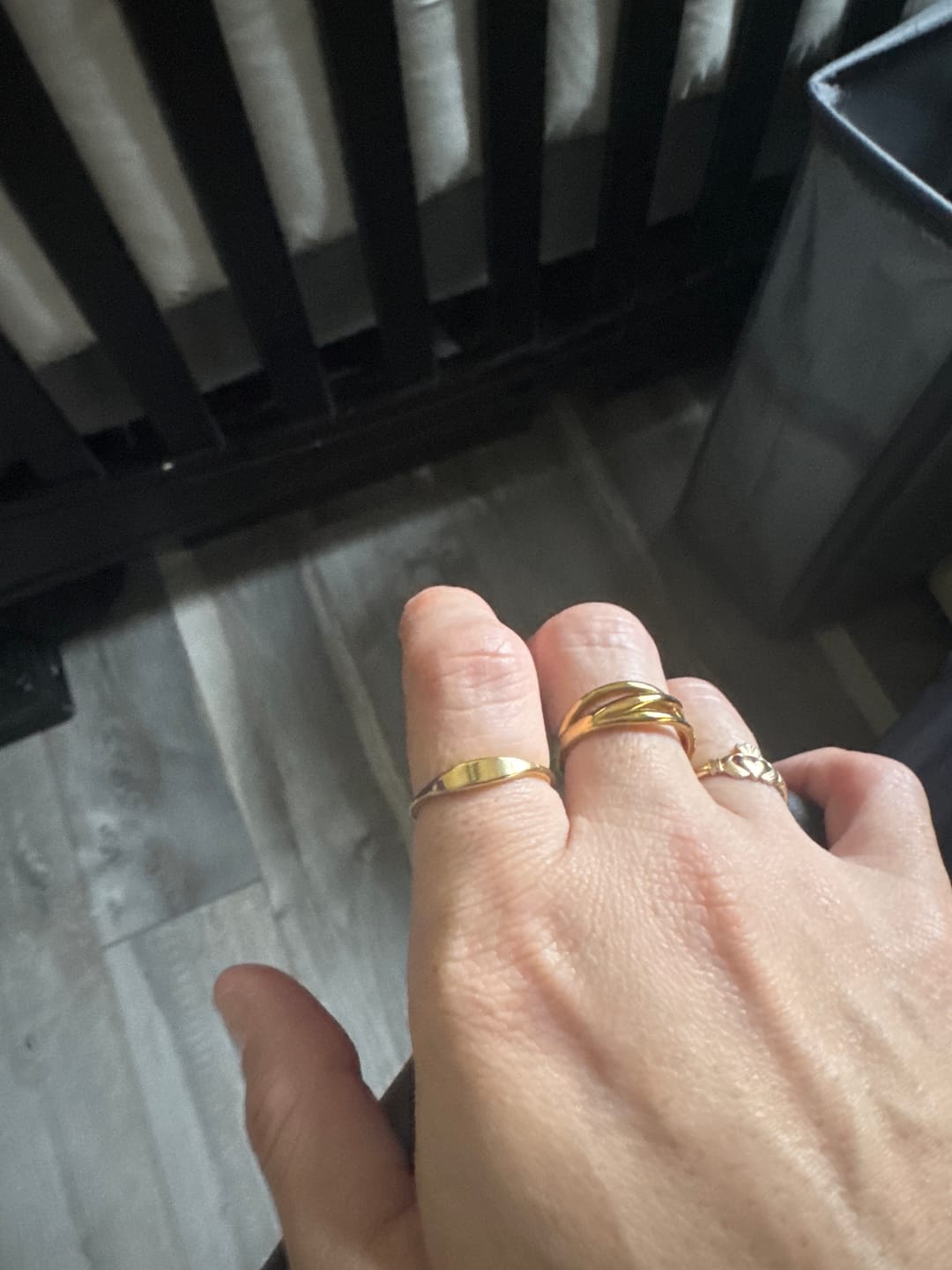 Customer photo review of Entwined Maisie Gold Ring