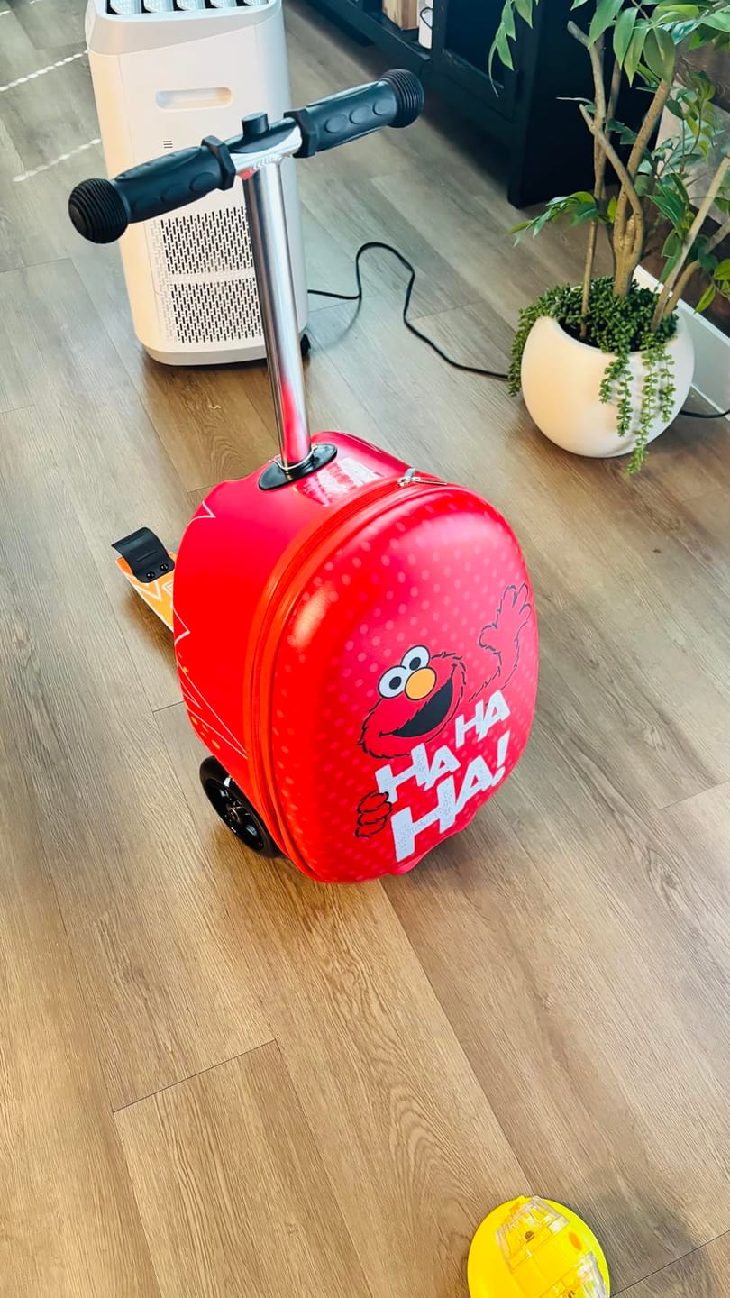 Customer photo review of Elmo Detachable Scooter Luggage