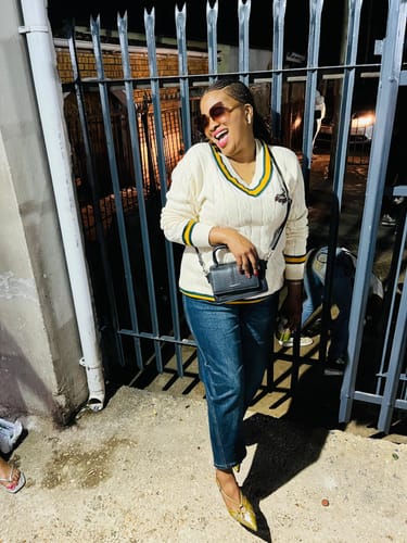 Customer photo review of Springboks 95 LS V-neck Knit-Ivory
