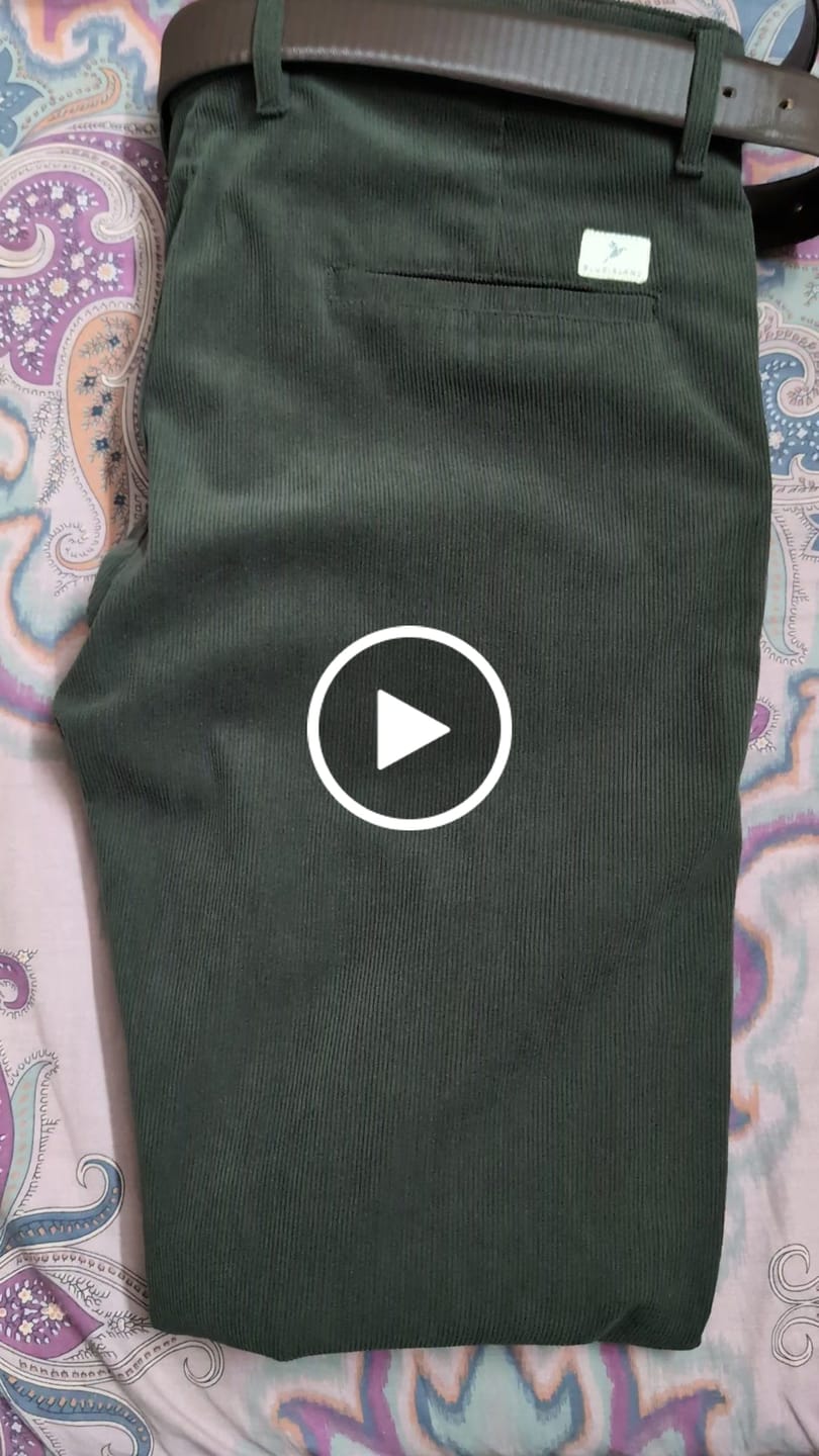 Customer video review of Olive Green Fine Stripe - Corduroy Pant