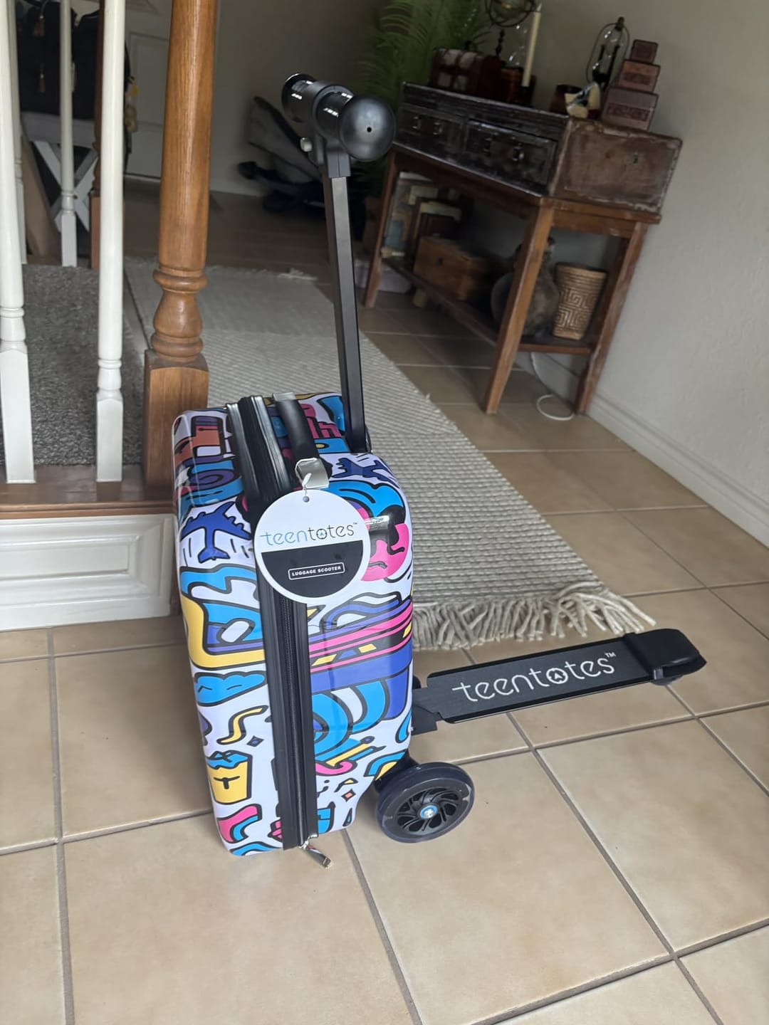 Customer photo review of Graffiti Detachable Scooter Luggage