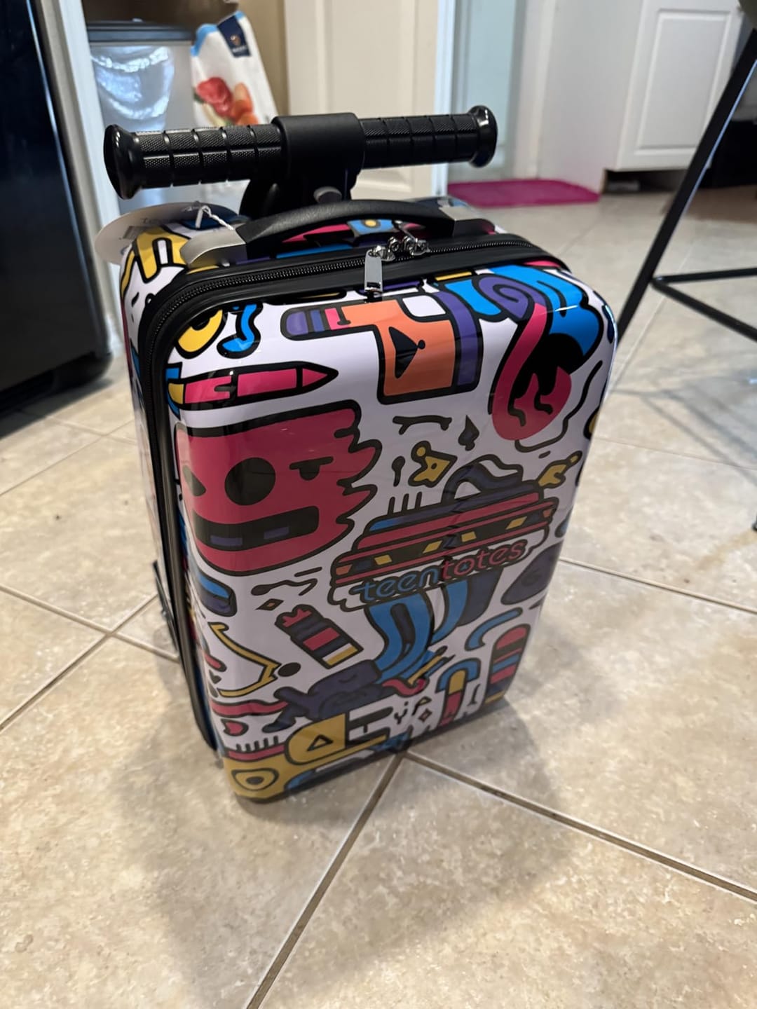 Customer photo review of Graffiti Detachable Scooter Luggage
