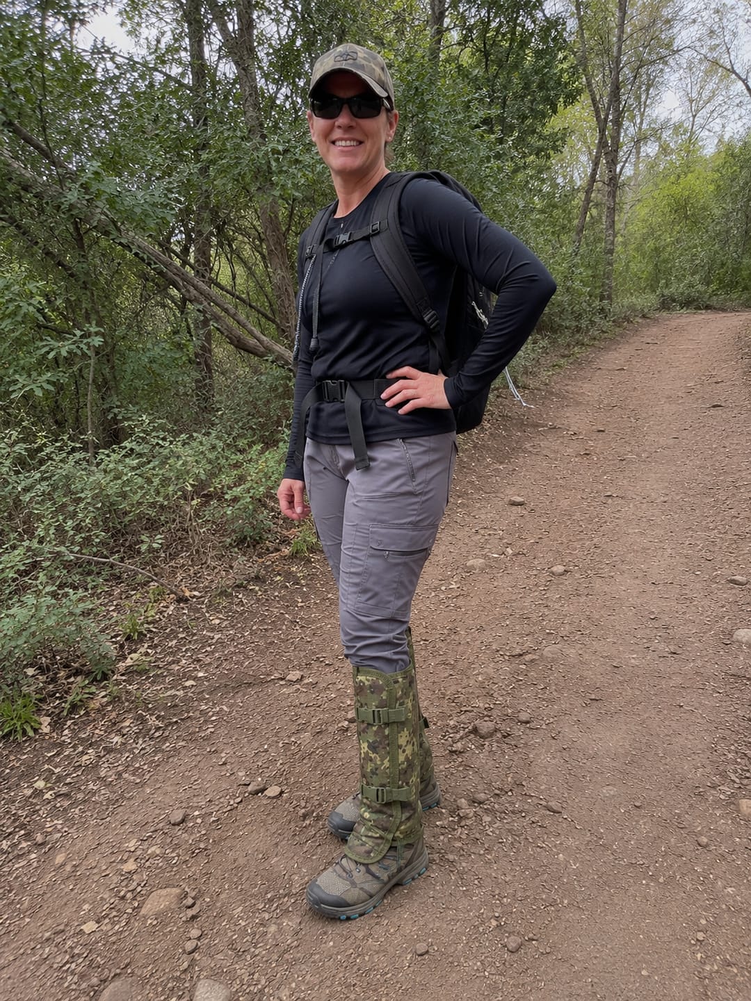 Customer photo review of Tactical Leg Gaiters|Snake & Thorn Proof