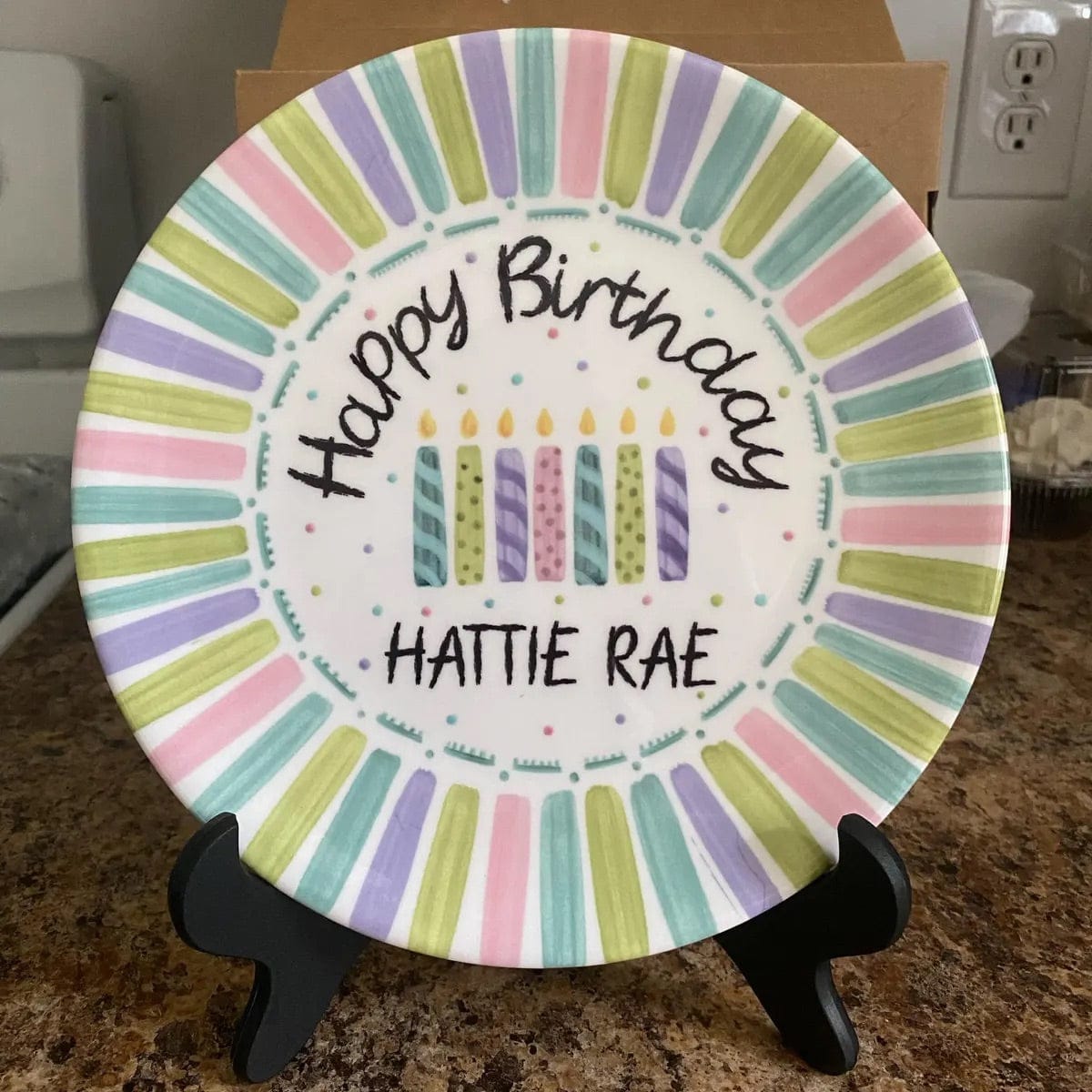 Customer photo review of Personalized Birthday Plate Gift D22THP0