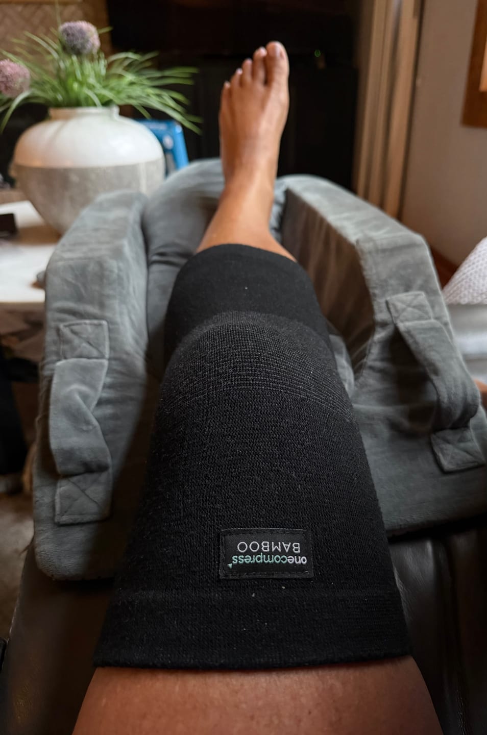 Customer photo review of Premium Bamboo Knee Sleeve (Single)