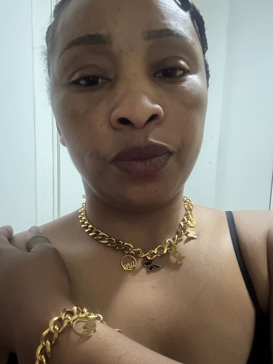 Customer photo review of Gold Era Charm Bracelet & Necklace Set