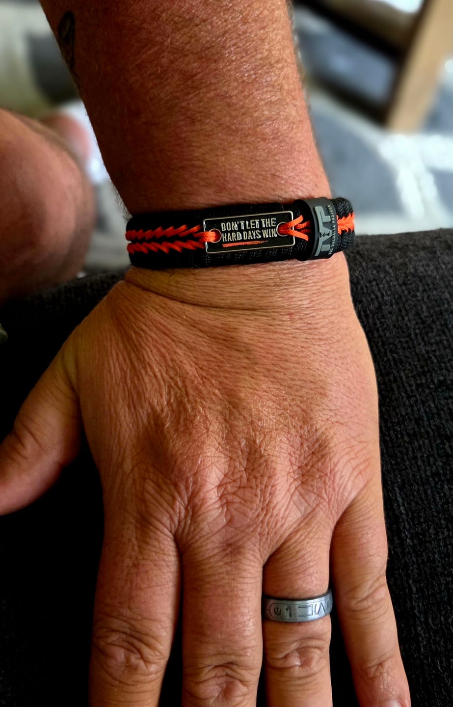 Customer photo review of Hard Days - Paracord Bracelet