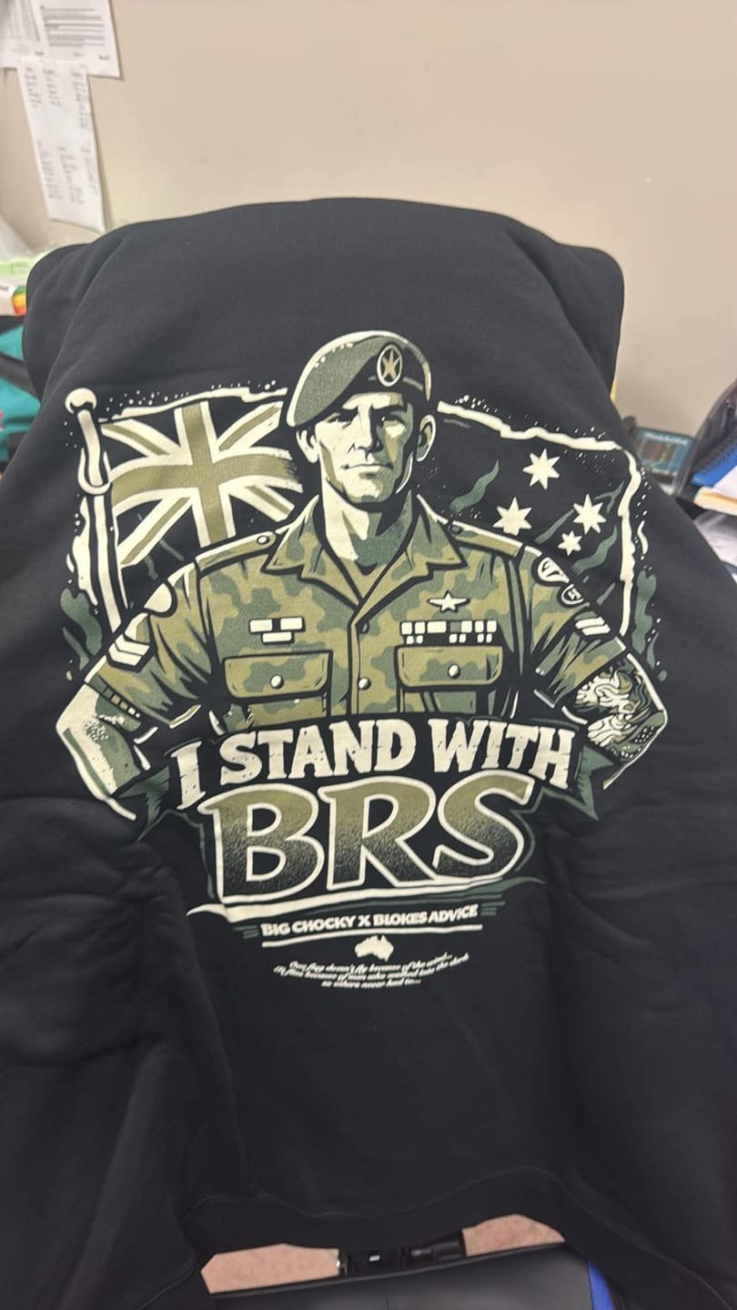 Customer photo review of Big Chocky | Stand With BRS Hoodie