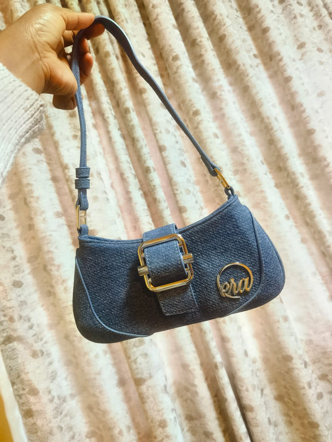 Customer photo review of Denim Lily Shoulder Bag